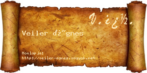 Veiler Ágnes névjegykártya